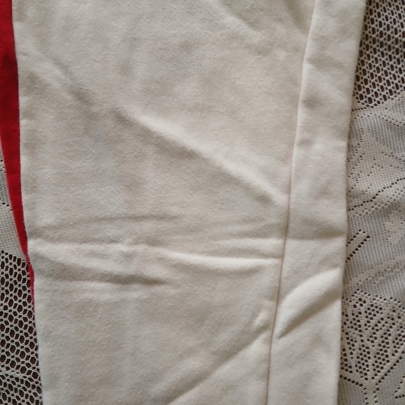 #0130 Boys Makobi Cream, Green and Red Sweat Pants Size Medium - Picture 8 of 16